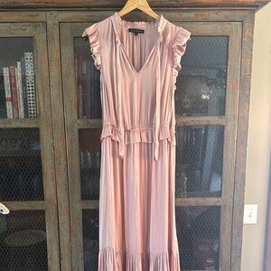 Banana Republic Elegant Pink Ruffle Dress